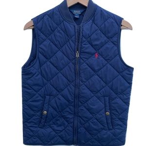 Polo Ralph Lauren Boy's Navy Quilted Vest SZ 14-16